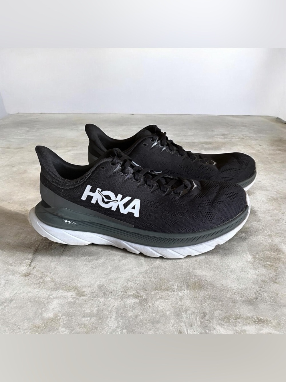 Hoka Women's Black and White Running Shoes